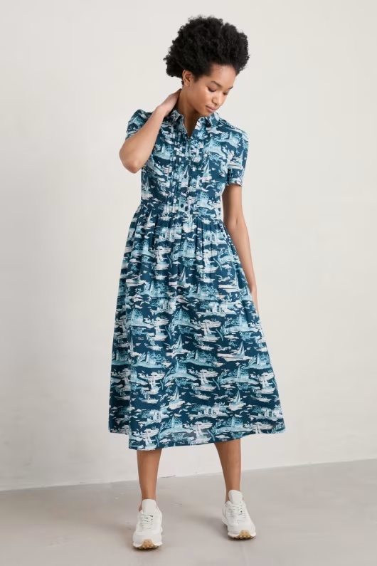 True Letter Shirt Dress in GOTS-Certified Organic Cotton 1 True Letter Shirt Dress in GOTS-Certified Organic Cotton