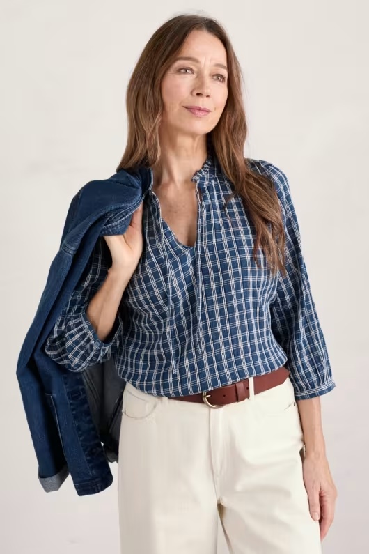 Winnard 3/4 Sleeve Top in GOTS-Certified Organic Cotton 1 Winnard 3/4 Sleeve Top in GOTS-Certified Organic Cotton