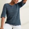River Cross Pointelle Knit Top