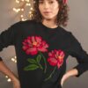 Derowen Intarsia Knit Flower Jumper
