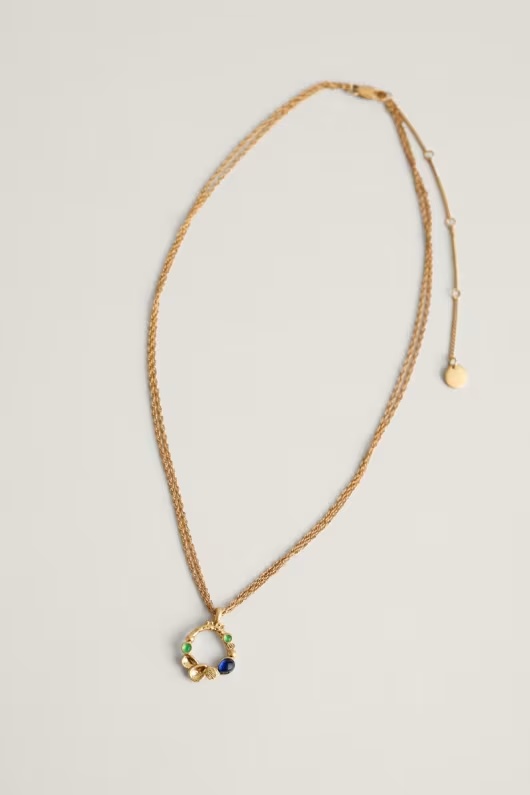 Rock Wray Double Chain Pendant Necklace 1 Rock Wray Double Chain Pendant Necklace