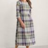 3/4 Sleeve Budehaven Midi Dress