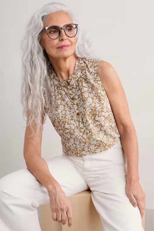Flower Fields Sleeveless Top 1 Flower Fields Sleeveless Top