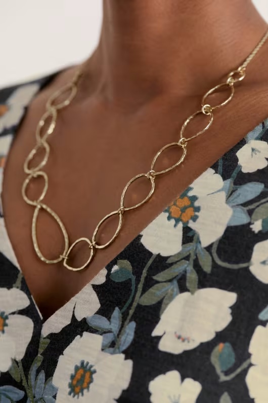 Basketry Gold Tone Chain Necklace 1 Basketry Gold Tone Chain Necklace