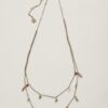 Stem Double Chain Charm Necklace