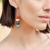 Conifer Ceramic Drop Earrings