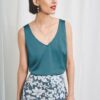Wilder V-Neck Satin Vest