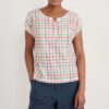 Pointillist Checked Top